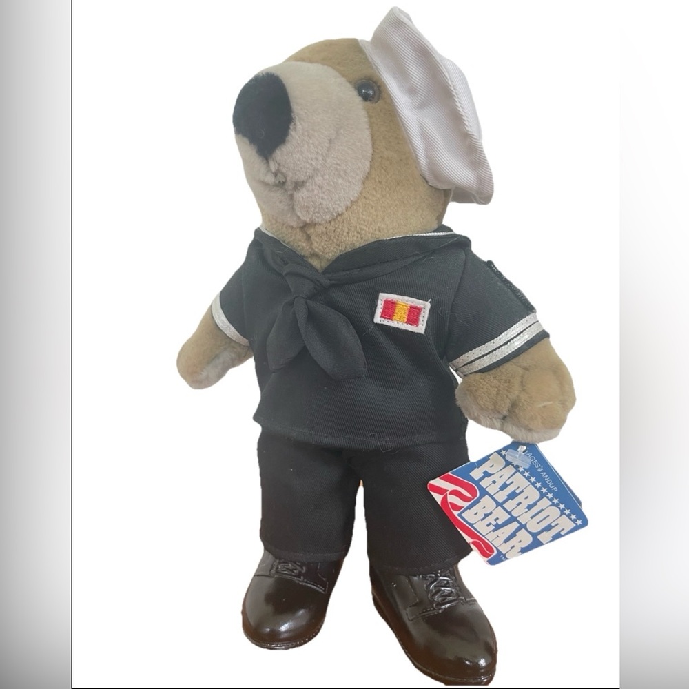 Vintage 1994 Patriot Bear Marine Teddy Bear plushie Limited edition Collectible